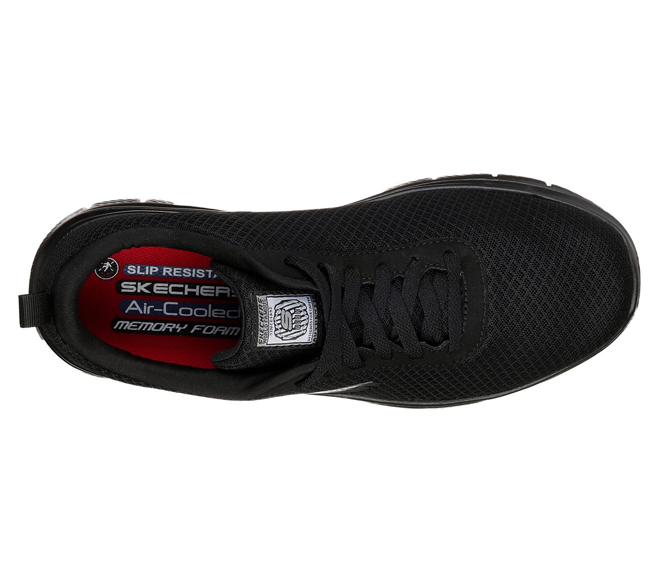 Skechers Lace Up Mesh Upper With Slip Resistant