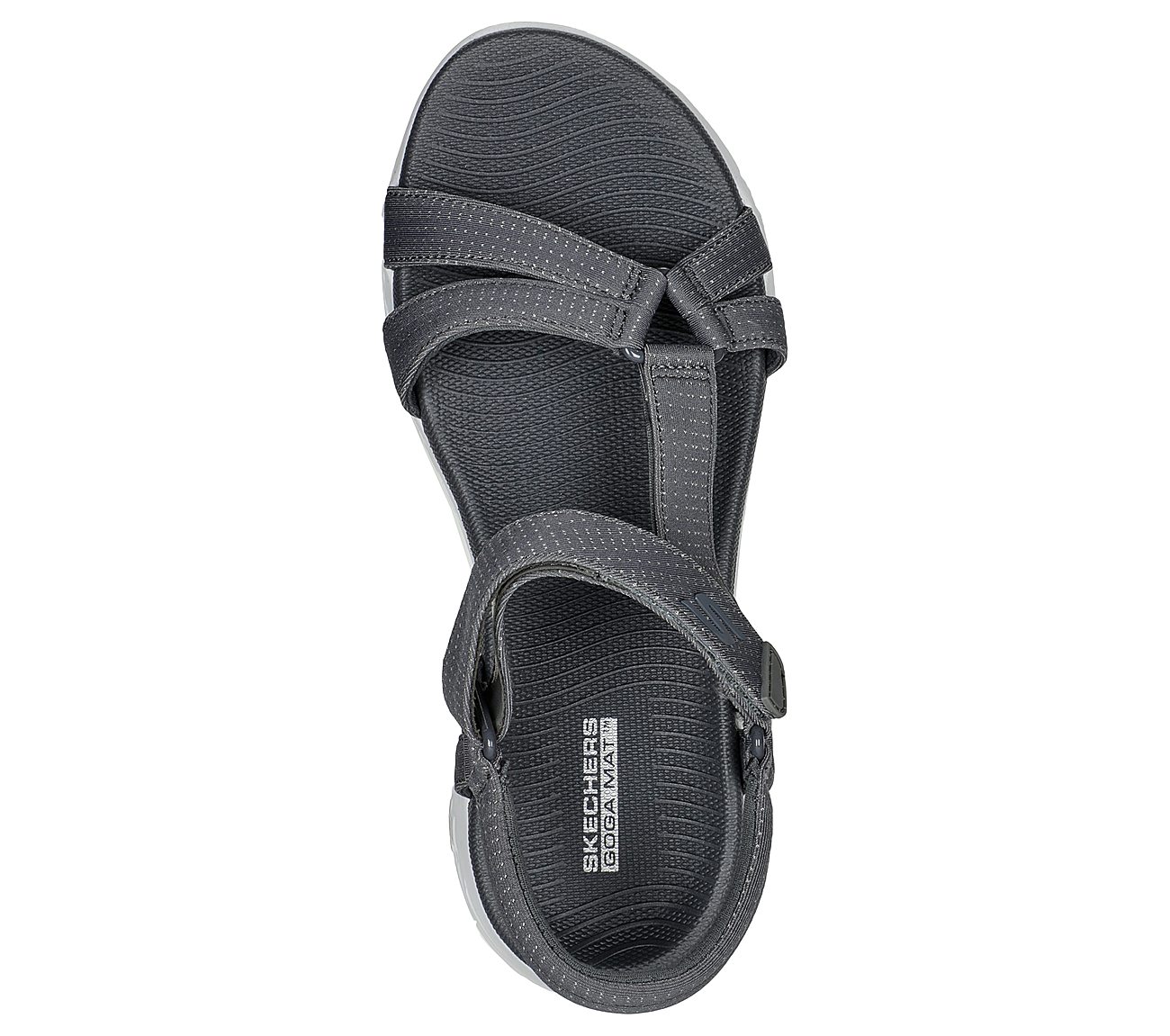 Skechers Heathered River Strap Sandal molded Footbed