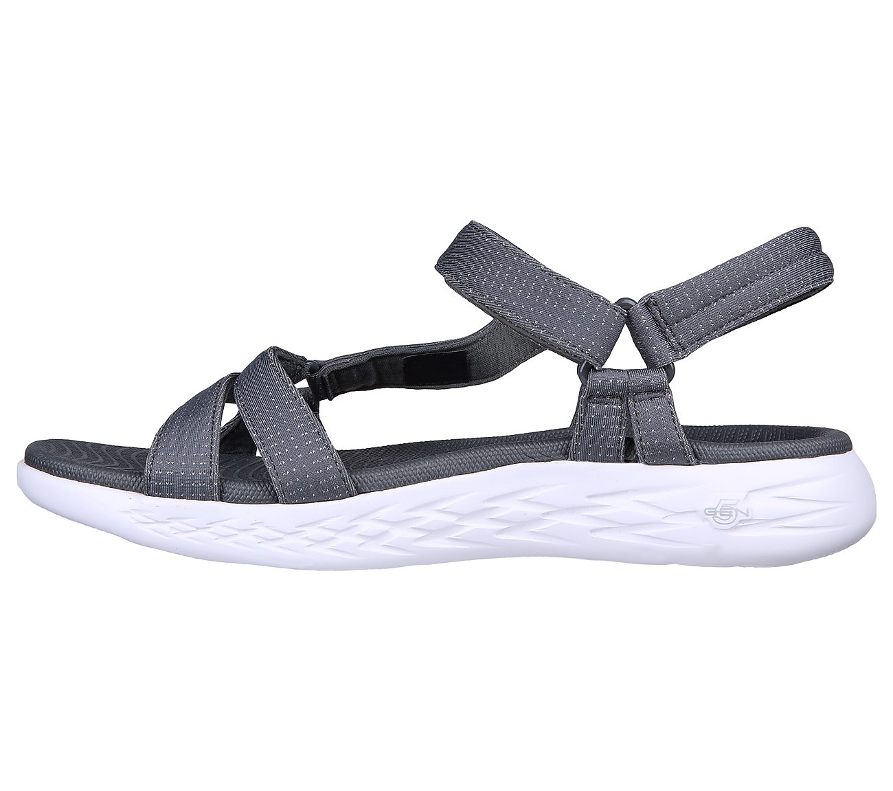 Skechers Heathered River Strap Sandal molded Footbed
